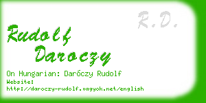 rudolf daroczy business card